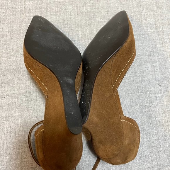 ZARA Brown suede Pointed Toe Wedge Shoes | 36 - Picture 11 of 11